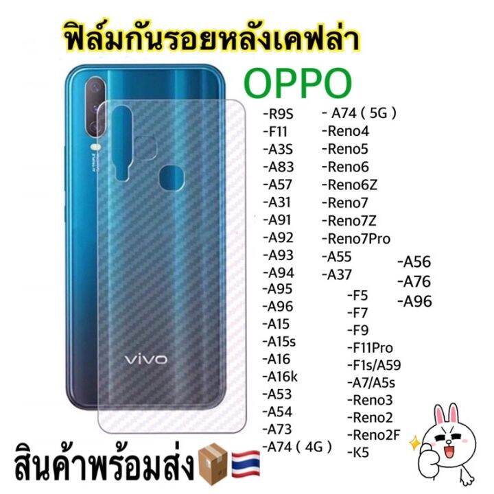 ฟิล์มหลังกันรอยเคฟล่า-สติ๊กเกอร์เคฟล่า-oppo-มีทุกรุ่น-a57-a77-a31-a91-a92-a93-a94-a95-a96-a15-a15s-a16-a16k-a5-a9-a83