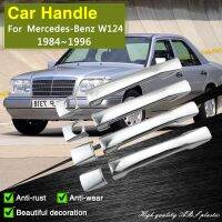 สำหรับ Mercedes-Benz W124 1984 ~ 1996ที่จับประตูชุบโครเมียมหรูหราฝาครอบรถยนต์ฟิล์มป้องกันภายนอกสติกเกอร์ตกแต่ง