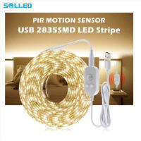 SOLLED แถบไฟ Led SMD 2835สีบ้าน,โคมไฟกันน้ำระบบเหนี่ยวนำอัจฉริยะตกแต่งตู้เสื้อผ้า3000K (สีวอร์มไวท์)