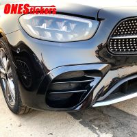 For Mercedes Benz E Class W213 E260 E300 E350 E450 2021 2022 Car Front Bumper Lip Grille Spoiler Air Intake Fog Lamp Trim Cover