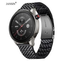 สายคาร์บอนไฟเบอร์สำหรับ Huami Amazfit GTR 4 3 Pro 2 2e 2S 47มม. สายรัดข้อมือสำหรับนาฬิกา Amazfit GTR4สายรัดข้อมือ GTR3