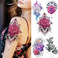 hot！【DT】⊕♟  Watercolor Temporary Tattoos Fake Jewelry Arm Painting Tatoo Sticker