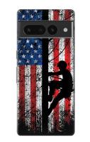 เคสมือถือ Google Pixel 7 Pro ลายช่างไฟฟ้า สายไฟ ธงอเมริกา Electrician Lineman American Flag Case For Google Pixel 7 Pro