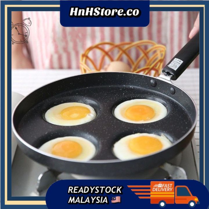 4 in 1 Egg Pancake Multi Sectional Pan 4 Dimples hole fry pan