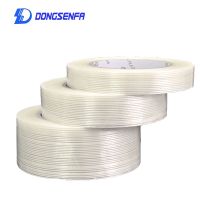 DONGSENFA 25M/Roll Transparent Glass  Fiber Tape Transparent Striped Single Side Adhesive Tape Sticky For Fixing And Packing Adhesives Tape