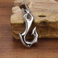 [NEW EXPRESS] New Trendy Special Shape Fish Hook Pendant Necklace Men 39;s Viking Metal Jewelry Party Accessories