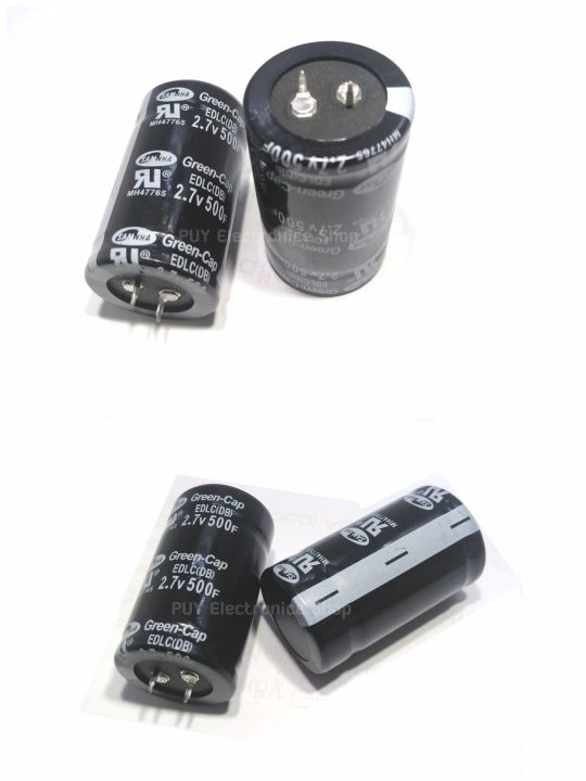 2-7v-500fตัวเก็บประจุแบบอิเล็กโทรไลติกfarad-capacitor-ชิ้นส่วนอิเล็กทรอนิกส์-แหล่งจ่ายไฟฟ้า2-7v-farad-500f-วัสดุ-โลหะ-ขนาด60x35x35mm-2-36x1-38x1-38