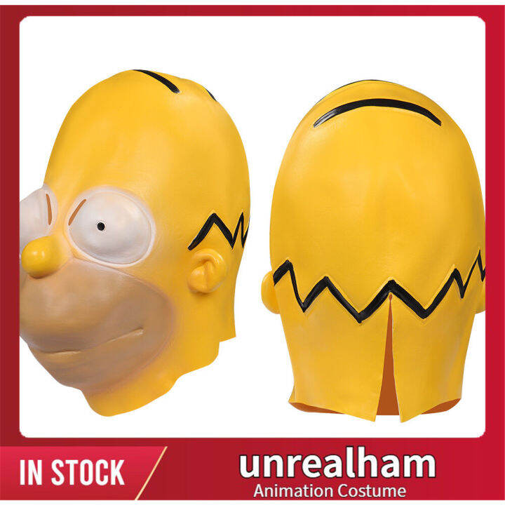 unrealham THE SIMPSONS Homer Jay Simpson Mask Cosplay Latex Masks