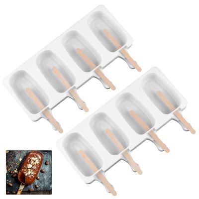 ﹊∋ Silicone Ice Cream Mold DIY Chocolate Dessert Popsicle Moulds Tray Ice Cube Maker Homemade Tools Summer Party Supplies