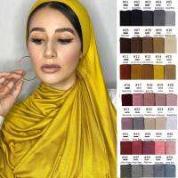 {Warm scarf}Musilim ผู้หญิง Strechy Jersey Hijab Good Stitch ยืด Jesy HIjabs ผ้าพันคอ Soft Turban Head Wraps HeadScarf