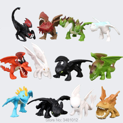 Train Your Dragon 3 Night Light Fury Toothless PVC Action Figures Cartoon Bezzubik Anime Figurines Dolls Kids Toys Set