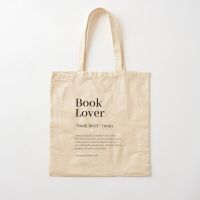 Book Lover Definition Noun Readers D  Canvas Bag Shopper Casual Printed Women Grocery Reusable Designer Handbag Ladies Fabric Picture Hangers Hooks