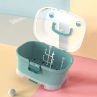 Baby Feeding Bottle Drying Rack Newborn Baby Nursing Bottle Storage Box Dustproof Tableware Cupboards Container