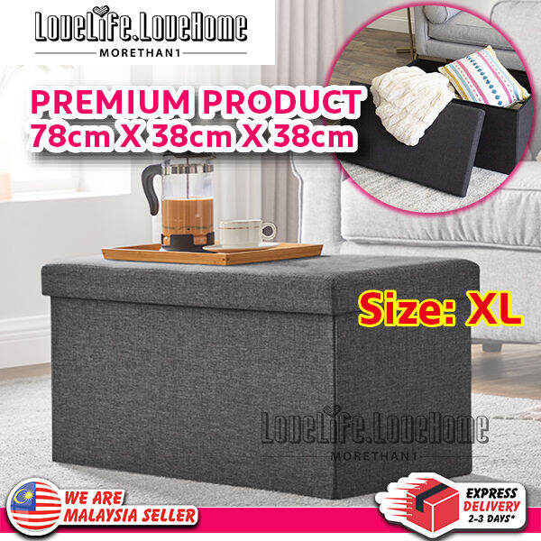 Storage Box Chair for Sitting in Living Room Foldable Storage Box For