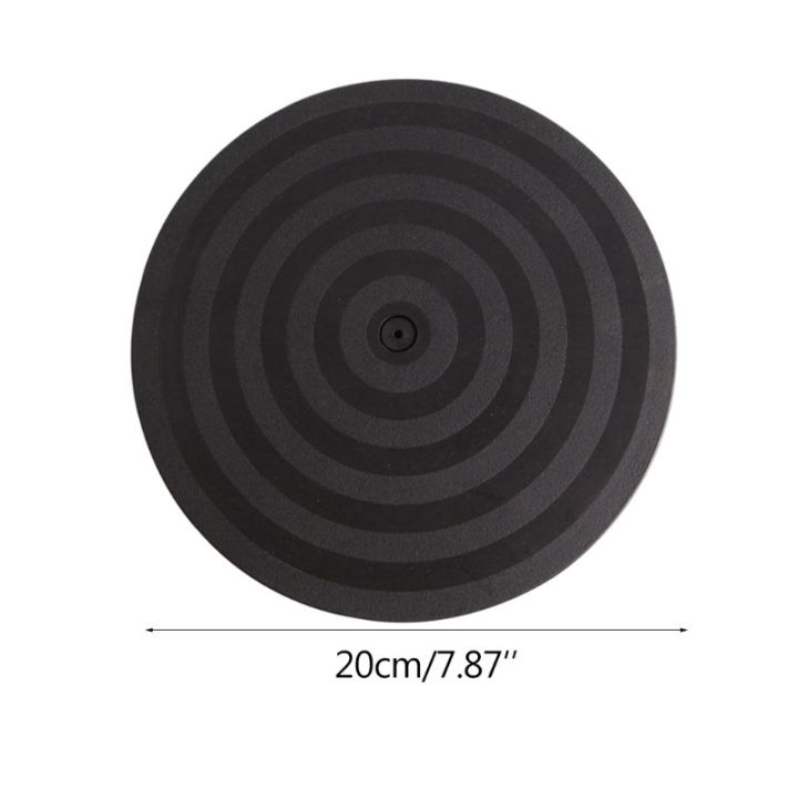 ปฏิบัติ8-20เซนติเมตรแผ่นเสียงพลาสติกสีดำรอบบอนไซ360หมุนแผ่นเสียงเครื่องปั้นดินเผาล้อดินประติมากรรมแผ่นเสียง