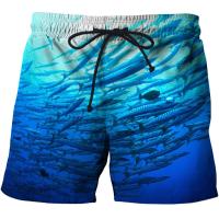 Men Summer Fishing Graphic Beach Shorts Pants 3D Carp Fish Printed Swimsuit homme Swim Trunks Short Pants Sport Gym Ice Shorts