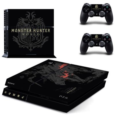 ✼℗♞ Monster Hunter World PS4 Sticker Play station 4 Skin Sticker Decal For PlayStation 4 PS4 Console amp; Controller Skins Vinyl