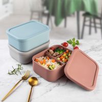 Food Grade Silicone Portable Bowl Lunch Box Microwave Bento Box Feeding Fresh Food Container Childrens Tableware