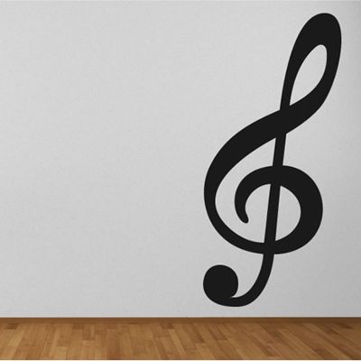 ❖ Large Size Treble Clef Musical Note Wall Decals Vinyl Removable Wall Decor Sticker For Living Room