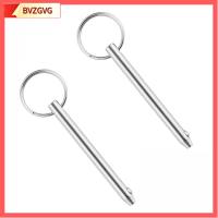 BVZGVG 2Pcs เส้นผ่านศูนย์กลาง1/4 "(6.3มม.) หมุดปลดเร็ว เงินสีเงิน เหล็กไร้สนิม หมุดด้านบน Bimini ใช้งานได้จริง ชุดอุปกรณ์ฮาร์ดแวร์ ท็อปส์ซูเรือ