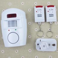 Wireless Alarm Infrared Motion Sensor Alarm - Burglar Alarm with 2 Remote Controls  105dB  Suitable for Home/Garages/Shops Household Security Systems