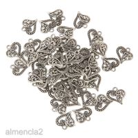 [AlmenclafdMY] 50x Antique Bronze Heart DIY Charms Jewelry Findings Pendant Beads