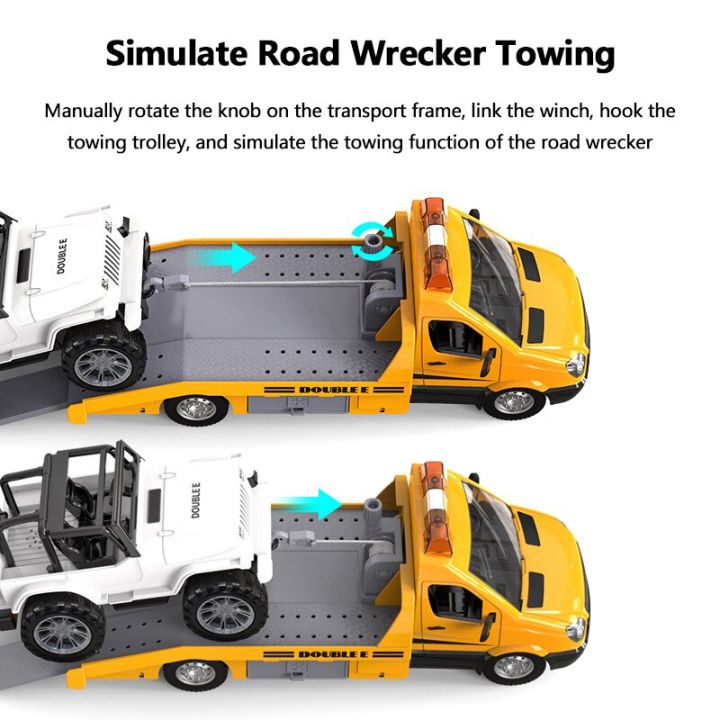 1-18จำลองถนนทำลายชุดทุกรอบขับรถกว้านเชื่อมโยงลากจูงเสียงเลียนแบบและแสงรถกระบะขยายรถควบคุมระยะไกล