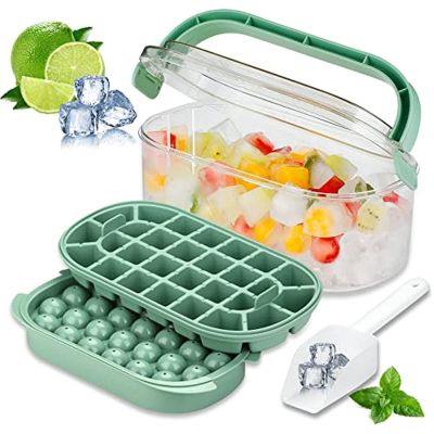 Refrigerator Ice Cube Maker Box Portable Ice Mold Trays for Freezer with Lid Ice Cream Tools Cubic Container for Cocktail Whisky