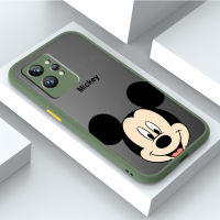 VIVO Y75 Y55 5G Y76 Y15A Y15s Y73 Y11 Y12 Y15 Y17 Y19 Mickey Mouse Contrast ปุ่ม Matte พลาสติกปลอกผิวโทรศัพท์กรณีฝาครอบกันชนนุ่ม