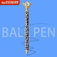QU333699 6ชิ้นค่ะ ปากกาเพชรคริสตัล เสือดาวลายเสือดาว โลหะสำหรับตกแต่ง ปากกาสำหรับเขียน กลิตเตอร์ ปากกาลูกลื่น สำหรับผู้หญิง