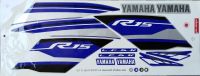 สติ๊กเกอร์ข้างรถ YAMAHA R-15 รุ่น2 ปี2016 ติดรถสีน้ำเงิน-เทา