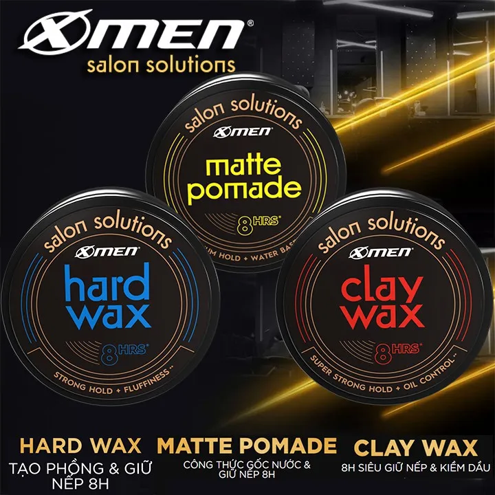 Sáp vuốt tóc X-Men Salon Solution 70g với chất sáp dẻo mịn giúp giữ nếp  hiệu quả không bóng tóc, không gây ngứa và không vẩy trắng 