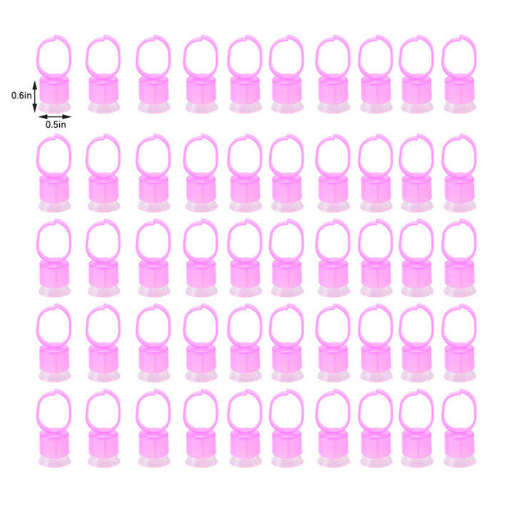 แหวนสักแบบพกพา50ชิ้นฝาปิดไมโครเบลดติดกาวหมึกถ้วยถ้วยฟองน้ำข้างในอุปกรณ์เครื่องสำอางแต่งหน้าถาวร