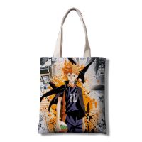 New Haikyuu Anime Character High School Handbag Canvas Bag Shopping Bag Korean Fashion Shoulder Bag Large Capacity:B,one