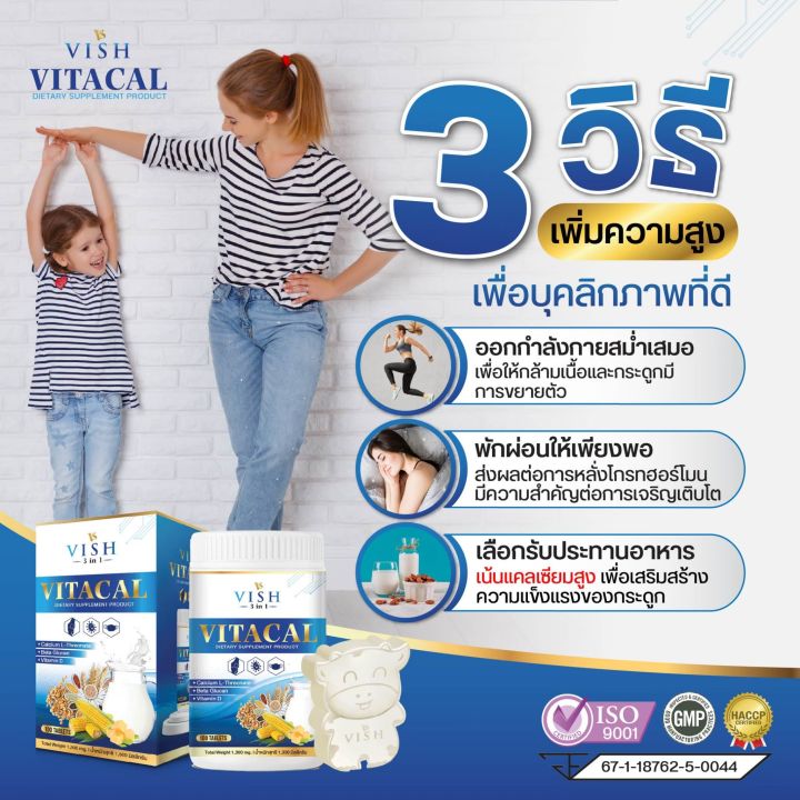 1กระปุก-100เม็ด-นมเม็ดแคลเซียมสูง-vitacal-vish-3in1-สร้างมวลกระดูก-ฟัน-เสริมภูมิคุ้มกัน-อาหารเสริม-สูงไว-จัดส่งเร็วเป็นอันดับ1-ส่งไว