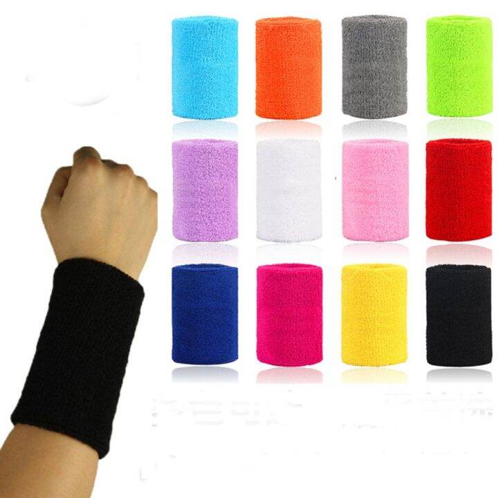 sr2n-1-2pcs-คุณภาพสูง-สีทึบ-วอลเลย์บอล-บาสเก็ตบอล-ยามห่อยาม-กีฬา-sweatband-สายรัดข้อมือผ้าฝ้าย-วงเทนนิสมือ-สายรัดข้อมือยิมเหงื่อ