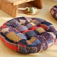 [COD] Cotton and hemp futon beautiful hip cushion thickened fabric round retro balcony bay window tatami sill meditation floor