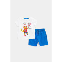 ชุดเสื้อและกางเกงขาสั้น Mothercare LetS Play Shorts And T-Shirt Set EB075