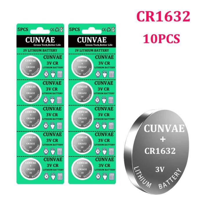 10pcs CR1632 CR 1632 BR1632 DL1632 3V Lithium For Watch Calculator ...