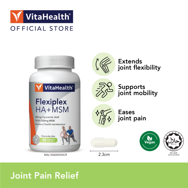 VitaHealth Flexiplex HA + MSM (for joint pain relief) [Expiry 3/2024