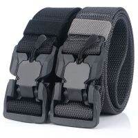 【cw】 New MenOutdoor HuntingMilitary TacticalRelease Magnetic BuckleFunction CanvasWaist Belts Strap