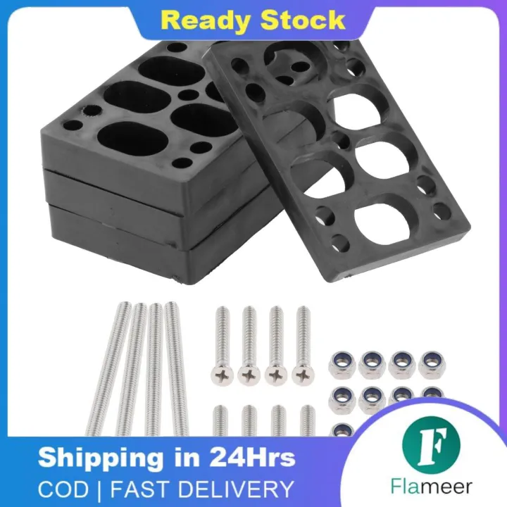 Flameer Longboard Skateboard Riser Pads 6mm 12mm with Hardware Screw