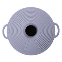 【hot】 Silicone Pot Cover Lid Collapsible to Carry with Handle for Accessory