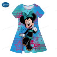 Girls Minnie Mouse Cartoon Disney Series Dress Kids Costume 3D Mickey Fancy 1-10 Years Birthday Party Dress Child Casual Clothes