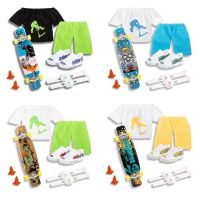 N80C Fingerboard Shoes And Pants Mini Skateboard Finger Skate Board Finger Toy Set