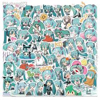 65pcs Hatsune Miku Sticker Cute Sticker Pack Suitcase Skateboard Hand Account Sticker Anime Stickers Laptop Skin Toys for Girls