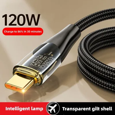 ☼❂♙ 120W USB Type C Cable Super Fast Charging Cable For Xiaomi 13 Pro Huawei Oneplus Samsung S22 Quick Charge USB C Data Line Cable