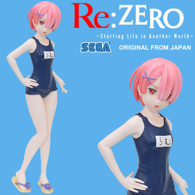 Figure ฟิกเกอร์ งานแท้ 100% Sega จาก Re Zero Starting Life in Another World รีซีโร่ รีเซทชีวิต ฝ่าวิกฤตต่างโลก Ram แรม Summer Day to You ชุดวายน้ำ Ver Original from Japan Anime อนิเมะ การ์ตูน มังงะ คอลเลกชัน ของขวัญ New Collection ตุ๊กตา Model โมเดล