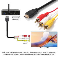 HDMI-Compatible to RCA Cable HDMI-Compatible Male to 3RCA AV Male Adapter