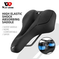 WEST BIKING Comfortable Bicycle Saddle Thicken Shockproof Cycling Seat Hollow Breathable Soft Cushion City MTB Road Bike Saddle Saddle Covers